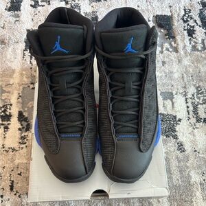 Jordan Athletic Shoes Black and Blue
